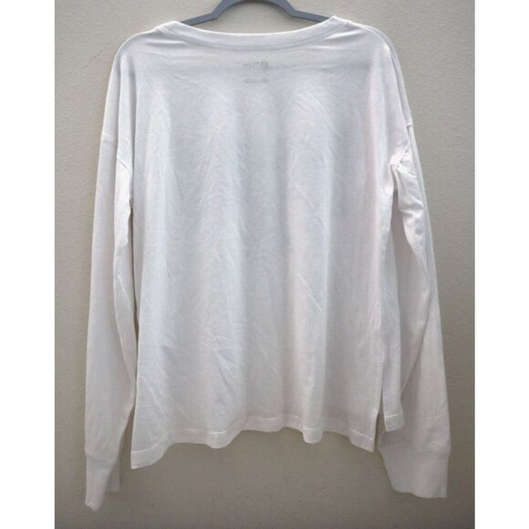 NFL Team Apparel 047-21-7785 Women’s Sz Large White Patriots Long Sleeve T-Shirt - Picture 2 of 7